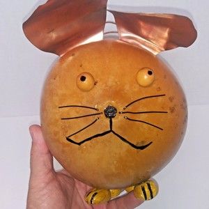 Decorative Mouse Gourd Home Decor Figurine Handcrafted Vintage Approx. 6" Width